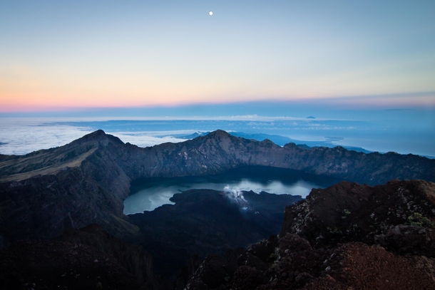 Early morning at Mount Rinjani Lombok Indonesia 