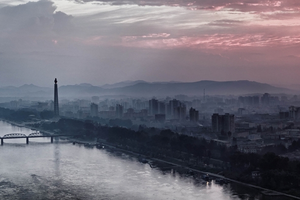 Early morning in Pyongyang North Korea 