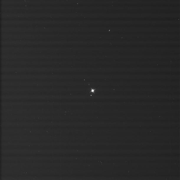 Earth and the Moon seen from the Cassini spacecraft orbiting Saturn 