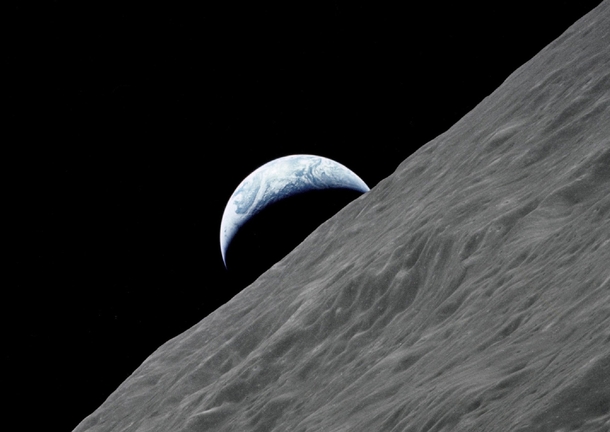 Earthrise taken by the crew of Apollo  the last manned mission to the Moon December  
