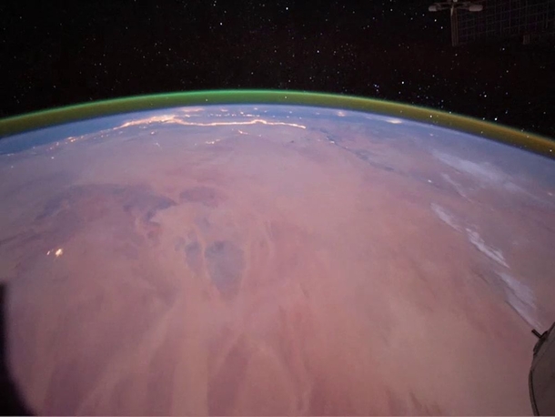 Earths Green Glow Seen from the ISS Image CreditESA