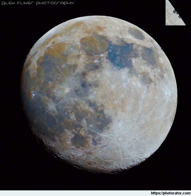 Earths Moon and the International Space Station photographed by Alexandru Barbovschi on  March  