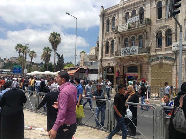 East Jerusalem street scene after a clash 