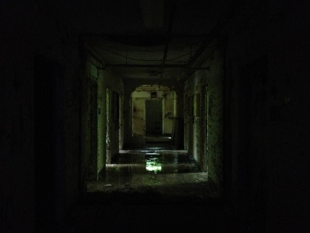 Eerie hallway in Kings Park Psychiatric Ward 