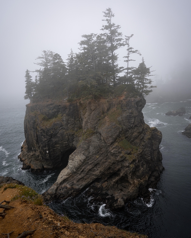 Eerie islands off of the Oregon coast 