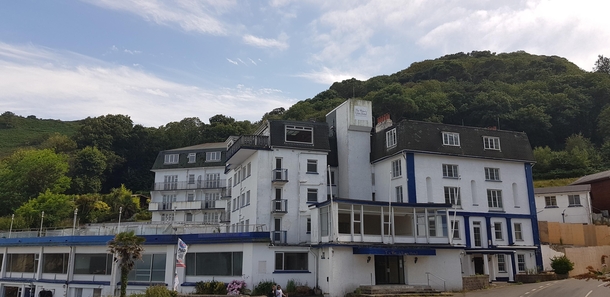 Eery and dated ex- hotel in Boule Bay Jersey