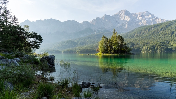Eibsee with Zugspitze Germany 