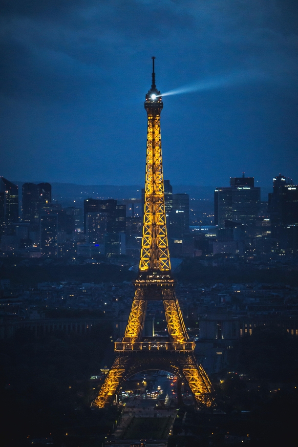 Eiffel Tower during blue hour 