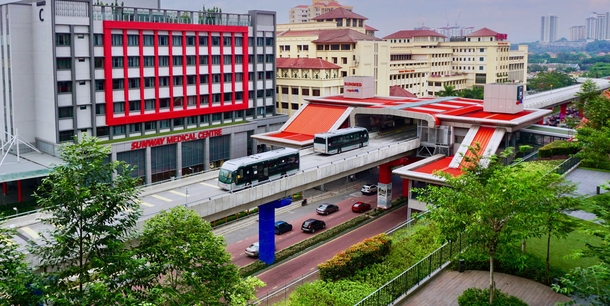 Elevated bus rapid transit in Kuala Lumpur Malaysia