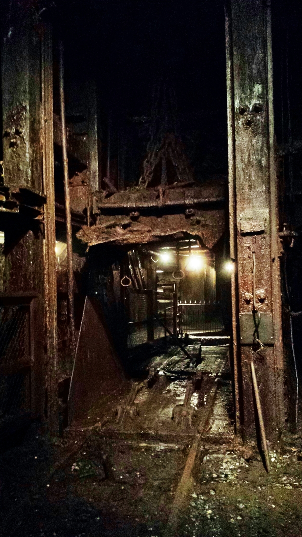 Elevator inside the No coal mine Lansford Pennsylvania Photorator