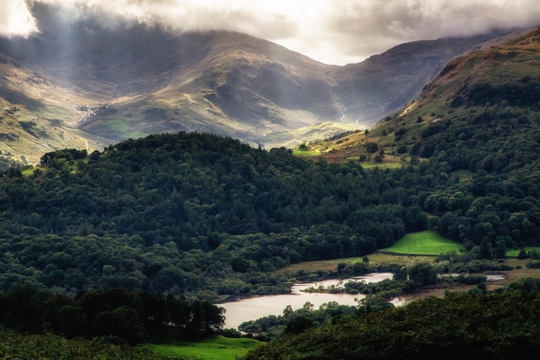 Elterwater UK Lake District Got up here just as the rays starting bursting through the clouds 