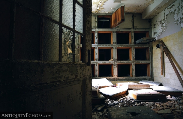 Empty Morgue at the Old Pilgrim State Hospital 