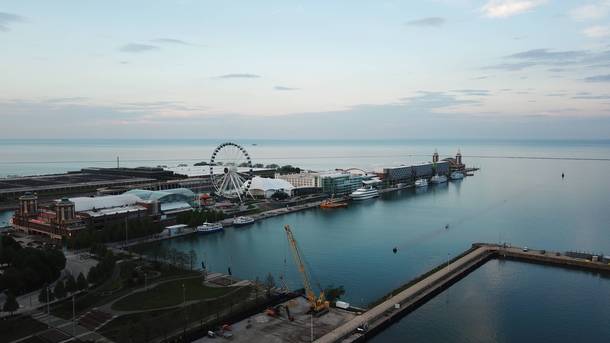 Empty Navy Pier Chicago