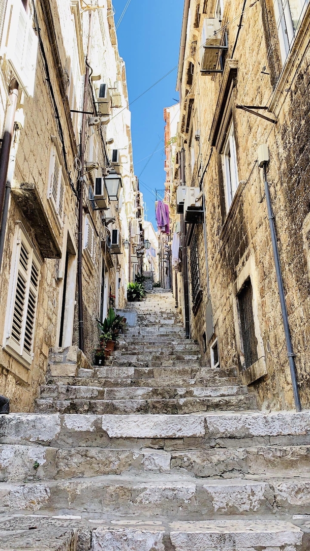 Enchanting back streets of the old town Dubrovnik Croatia