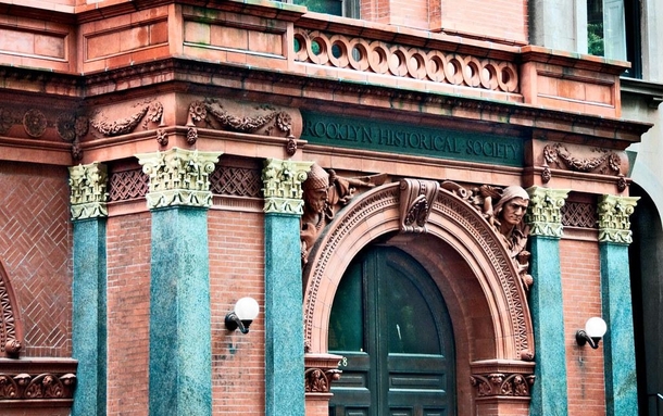 Entrance Brooklyn Historical Society Building  Brooklyn Heights NY By New York Architect George B Post -