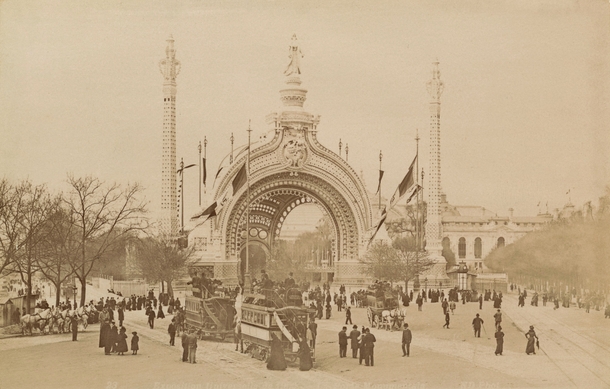 Entrance gate to the  Paris World Fair 
