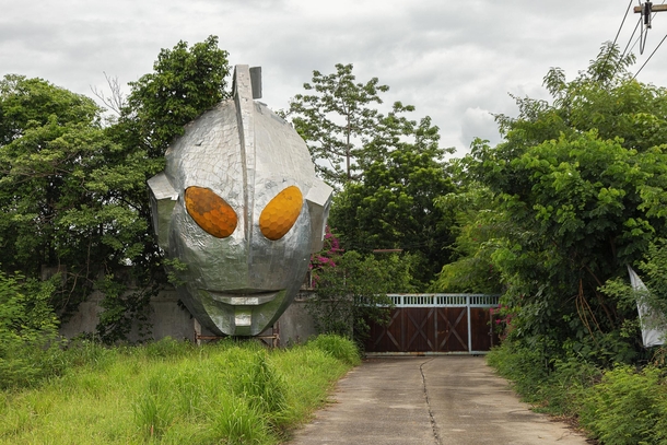 Entrance to the abandoned Ultraman Town amp Museum central Thailand