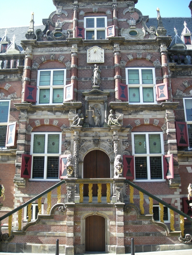 Entrance to the city hall of Bolsward designed by Jacob Gysbert 