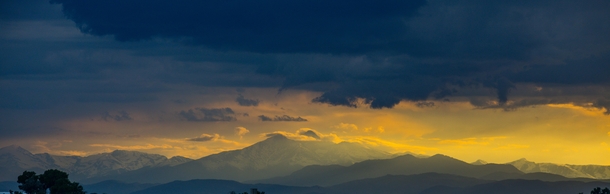 Epic sunset view of Longs Peak
