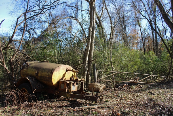 Equipment abandoned at the edge of a field - Arkadelphia AR 
