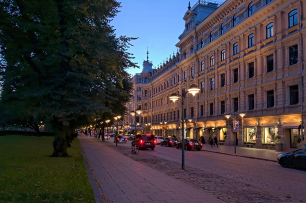 Esplanadi avenue in Helsinki Finland 