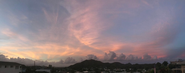 Evening clouds in Oahu Hawaii