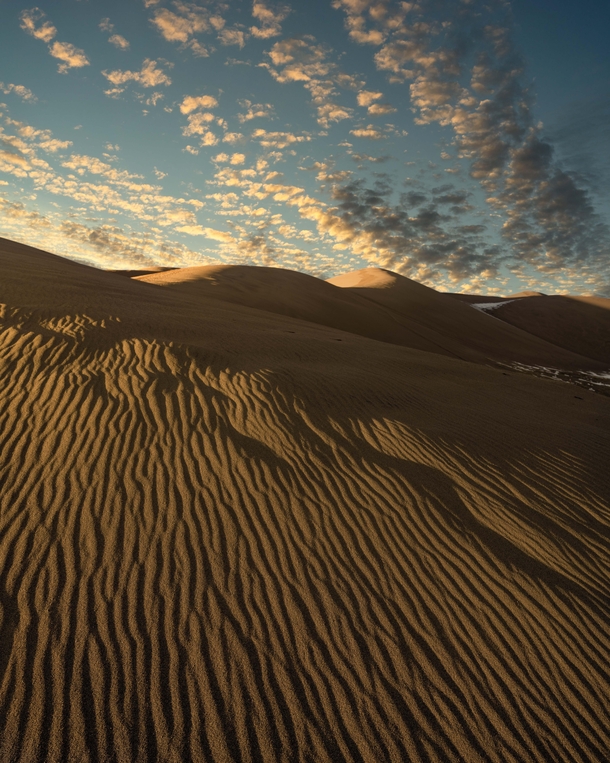 Evening light in Great Sand Dunes National Park CO 