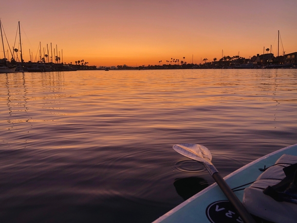 Evening paddle Long Beach CA