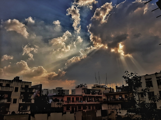 Evening sky above Pune India