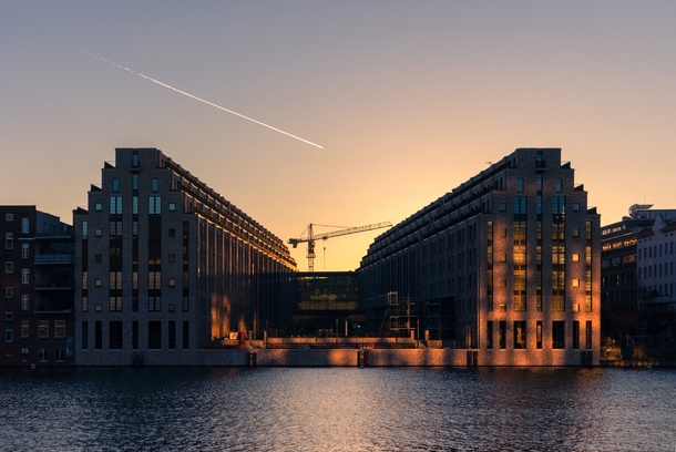 Evening sunlight in Berlin Germany 