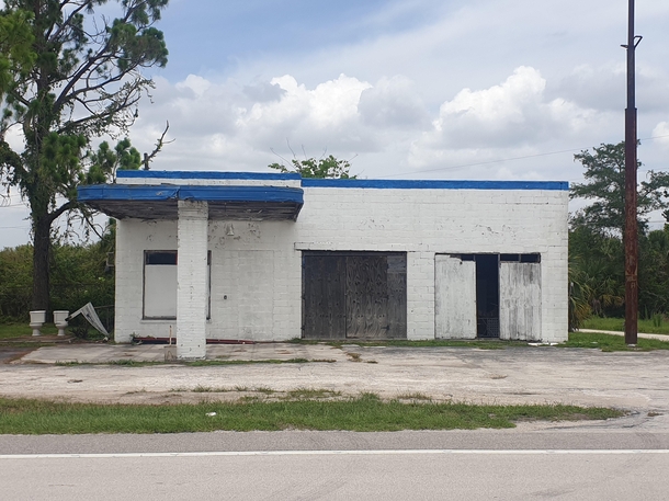 Everglades Florida notice  toilets bottom left former gas station
