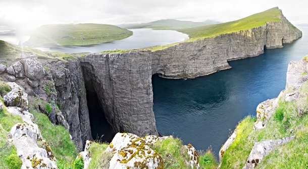 Extraordinary Picture of Lake Srvgsvatn on the Faroe Islands  Credit Jan Egil Kristiansen