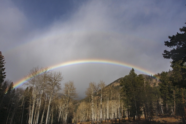 Faint double rainbow End o Valley Rocky Mtn Natl Park 