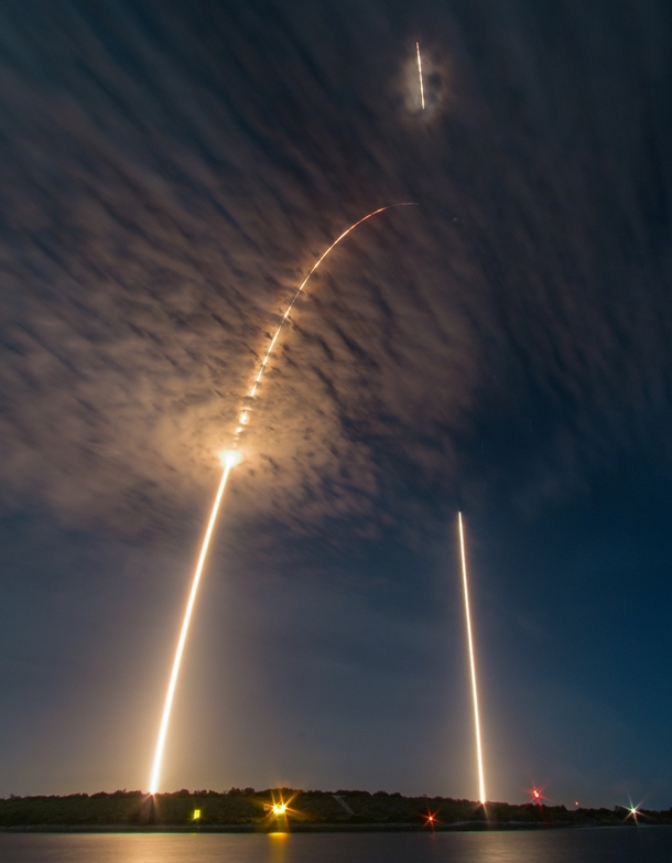 Falcon  Launch and Landing by Michael Seeley 