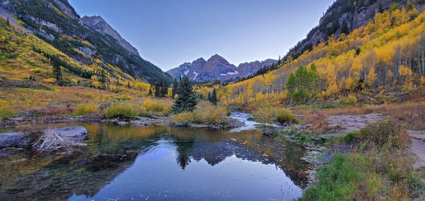 Fall at the Maroon Bells in Aspen CO 
