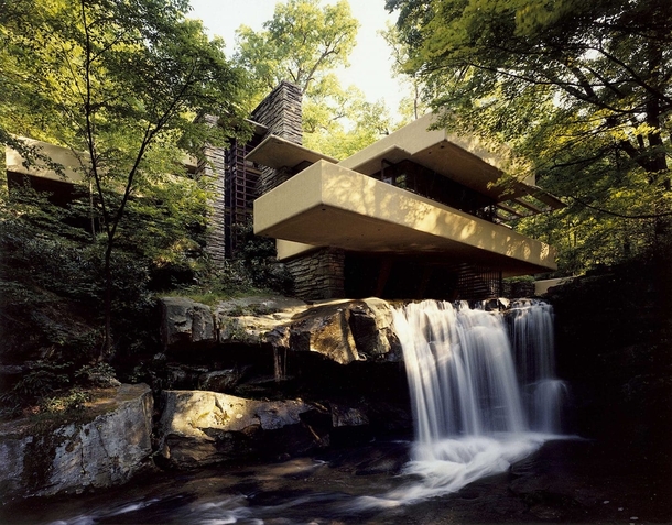 Fallingwater house designed by Frank Lloyd Wright in  Pennsylvania 
