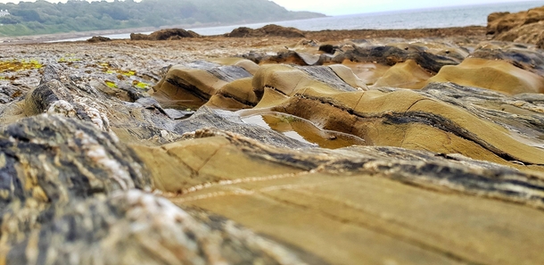 Falmouth beach with pretty cool erosion patterns 
