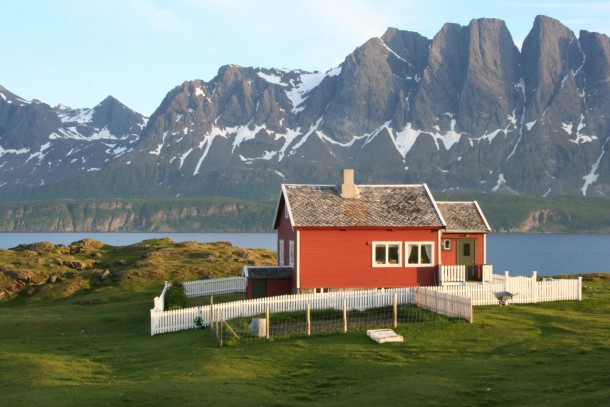 Farmhouse on the island of Spildra Northern Norway 
