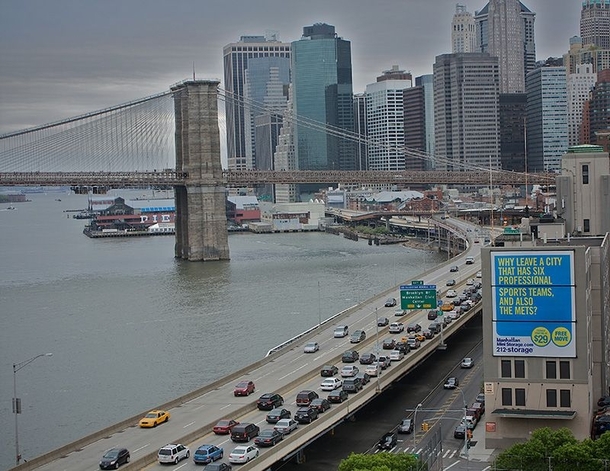 FDR Drive and the Brooklyn Bridge- Manhattan