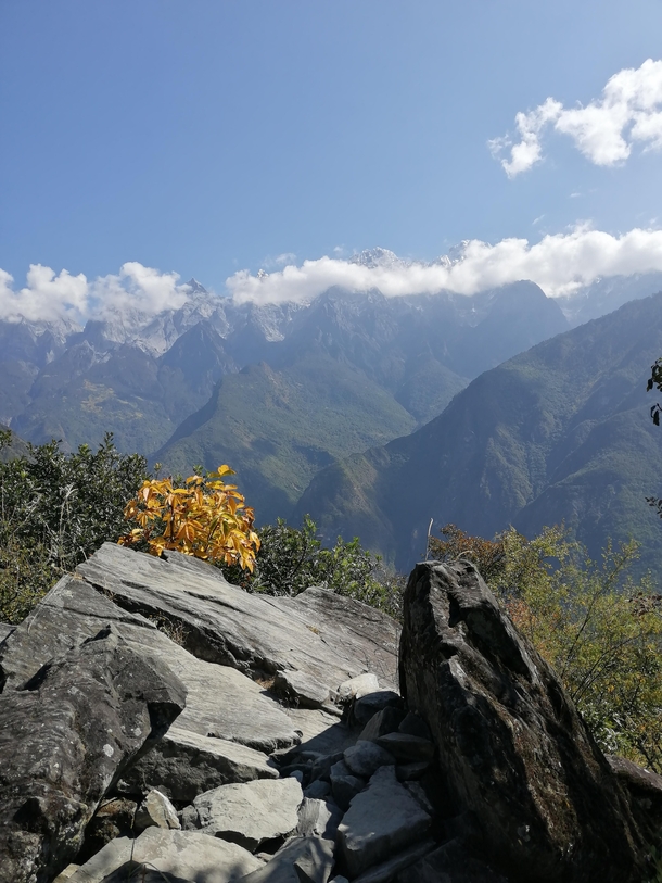 Feeling like a tiny dot in these huge mountains - Tiger Leaping Gorge Yunnan China 