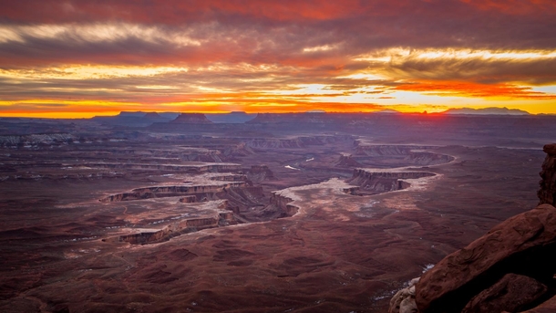 Fiery Sunset at Canyonlands National Park 