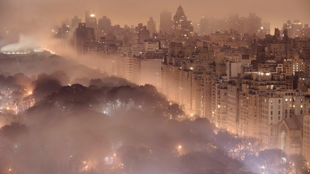 Fifth Avenue fog Manhattan NYC