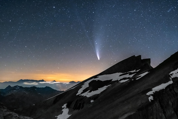 Finally I found time to edit my image of the Neowise Comet Photographed in the Swiss Alps at an altitude of mft 