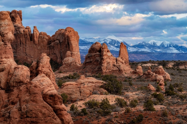 Fire and Ice in Arches National Park Utah 