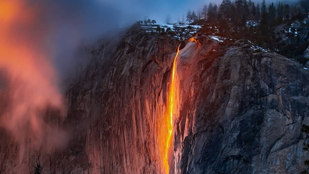 Firefall Yosemite horsetail falls 