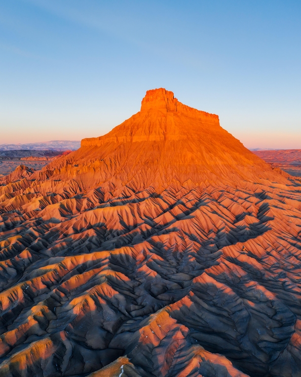 First light in the Badlands of Utah 