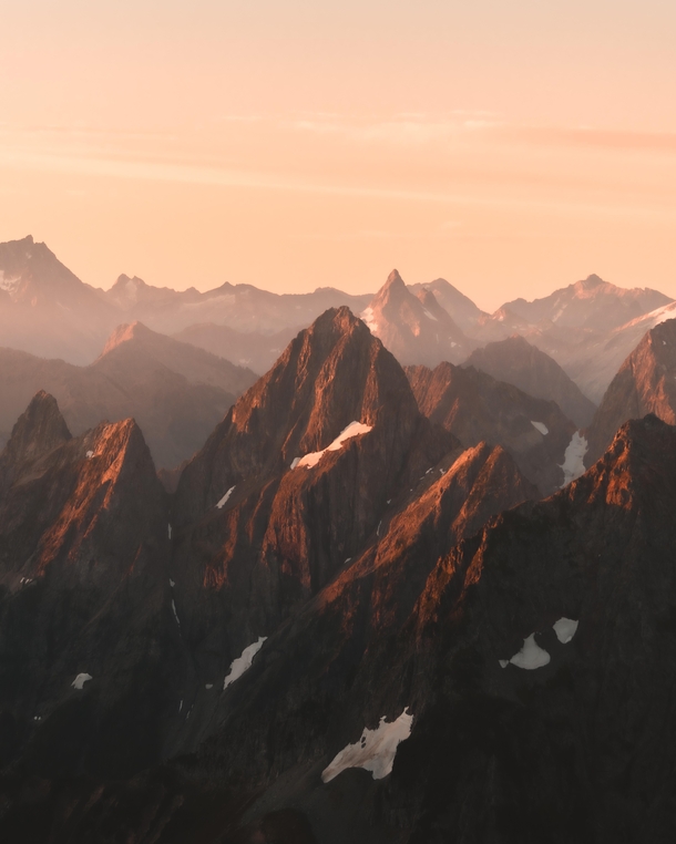 First light in the North Cascades National Park USA 
