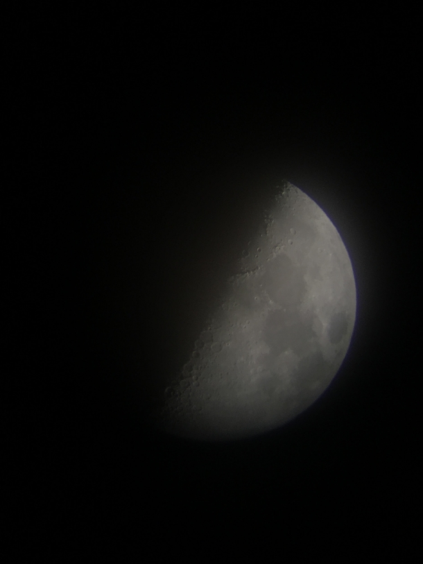 First picture of the moon I took with my telescope today