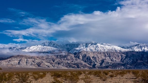 First Snow of the Season for the Panamint Mountains Inyo County California USA 