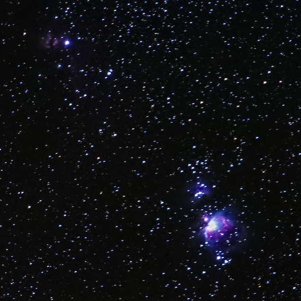 Flame horse headfaint running man and Orion Nebulas